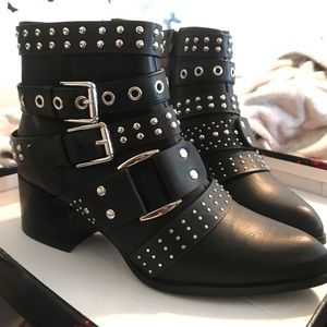 Black booties by Fergie